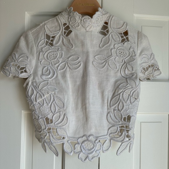 BNWT Cult Gaia Fillipa Embroidered Top - Picture 4 of 8